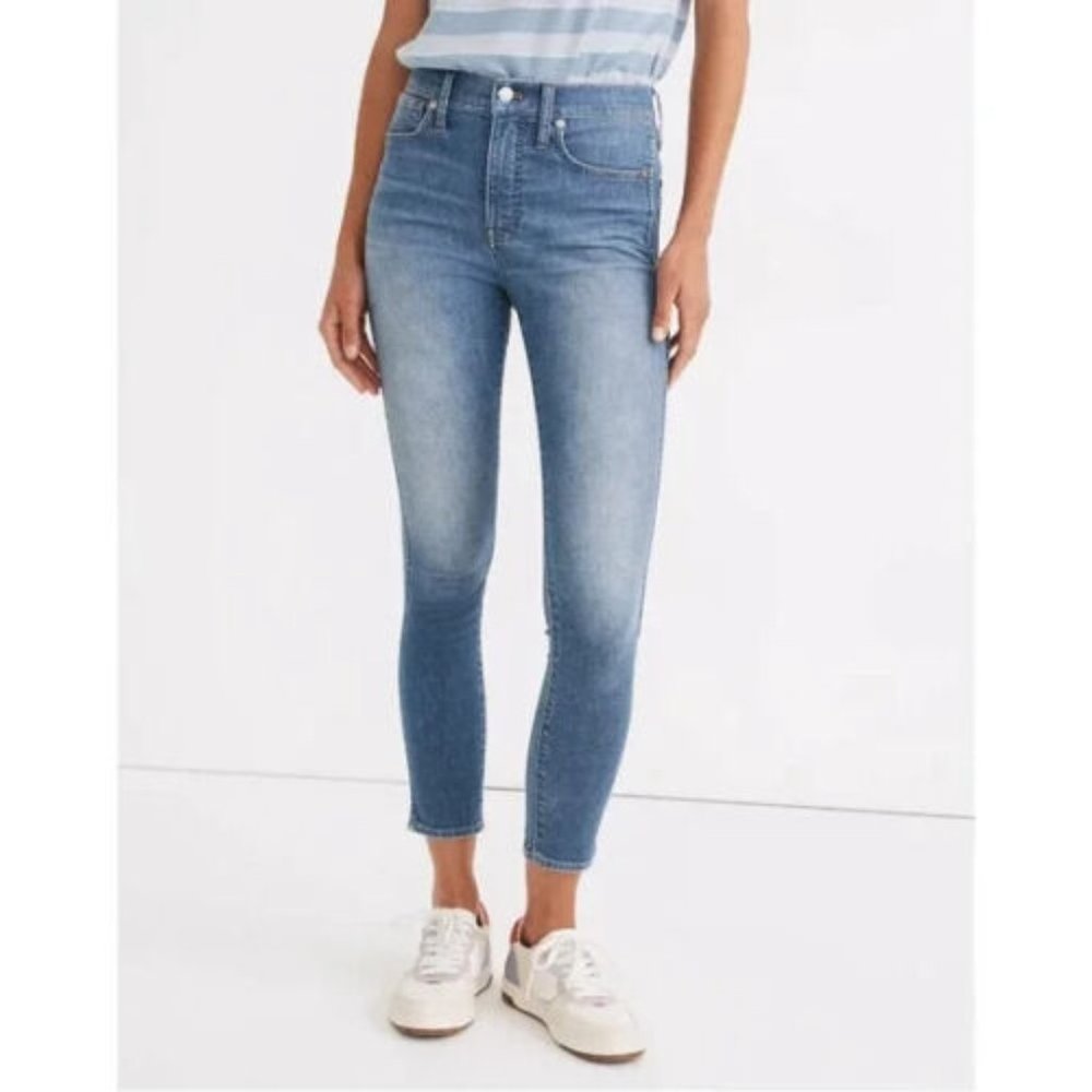 Madewell High Rise Skinny Crop Jeans in Welling Wash Size 29 Stretch Denim
